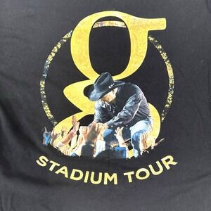 Garth Brooks Stadium Tour T-Shirt Black Cotton Double‎ Sided Hanes Men's Size L